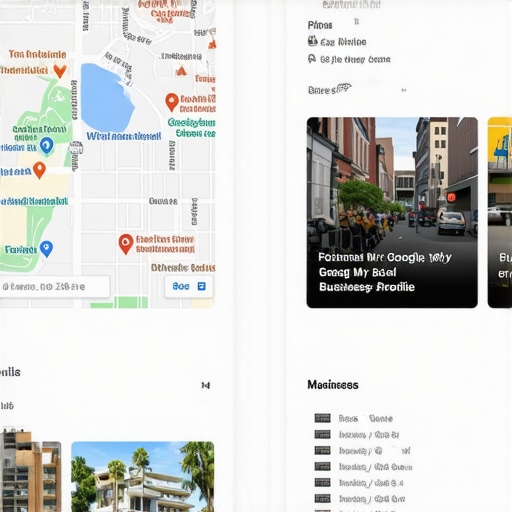 Screenshot of a well-optimized Google My Business profile showing reviews, photos, and map features