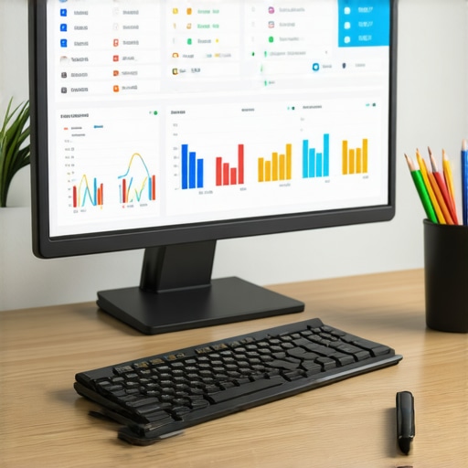 Person reviewing local SEO analytics on a laptop with graphs and tools.