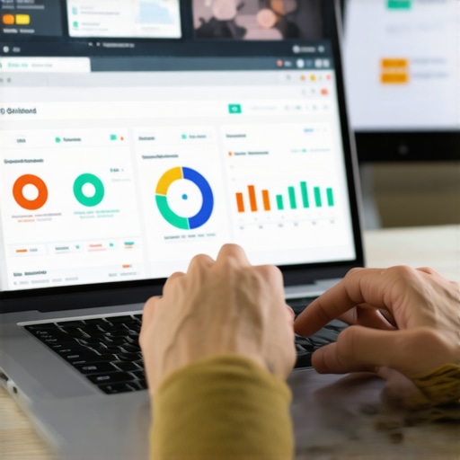 Person reviewing GMB performance metrics on laptop