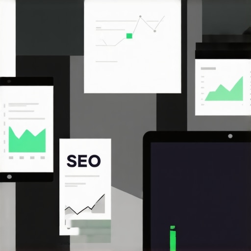 Workspace setup showing SEO analysis tools and devices