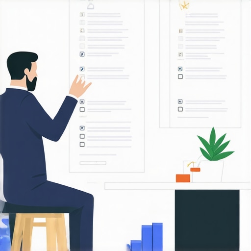 Business owner working on GMB profile with local citations and checklist for SEO optimization.