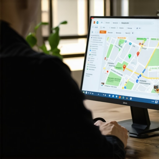 Business owner editing Google My Business listing on desktop