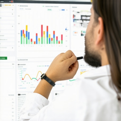 Person reviewing Google My Business analytics on a computer screen