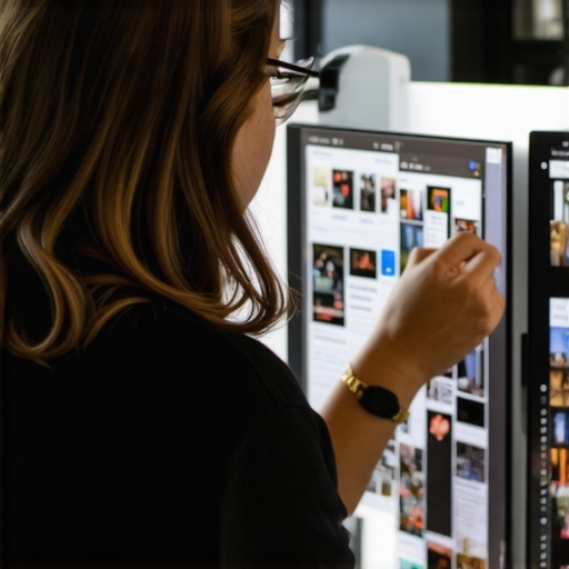 Business owner adding photos and videos to enhance local SEO