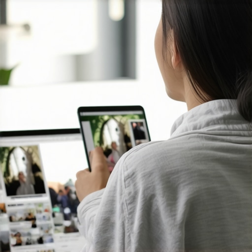 Business owner editing GMB profile with images and details