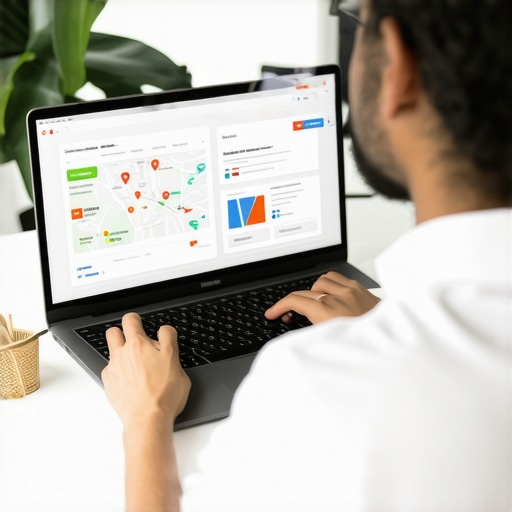 Managing Local SEO Tools for Success Person analyzing local SEO data on their computer
